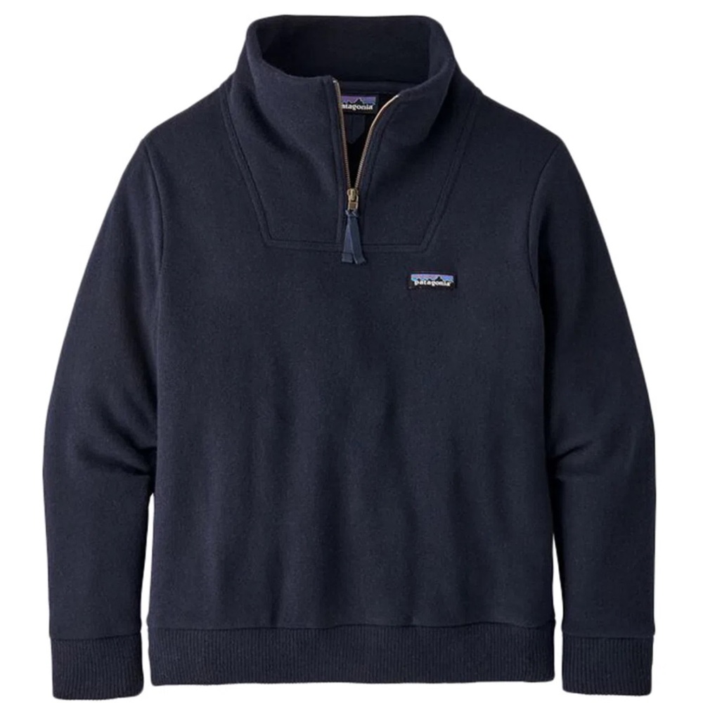 Patagonia Navy Woolie Wool Blend Quarter Zip Extra Large Warm fleece Pullover